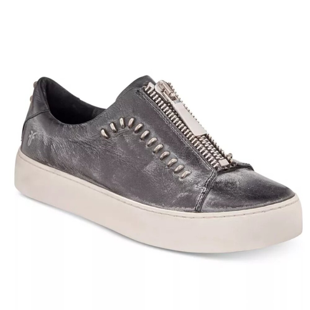 FRYE Women's Leather Lena Rebel Zip Up Low Top Slip On Sneaker Sz 7